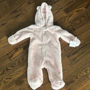 Carter's Cozy Pink Hooded Bodysuit